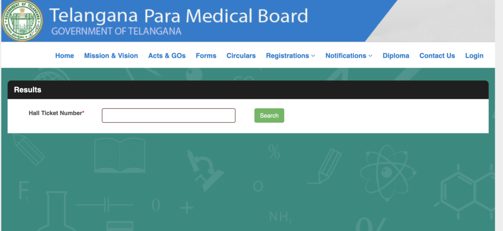 TS Paramedical DMLT Download Marksheet www.tspmb.telangana.gov.in